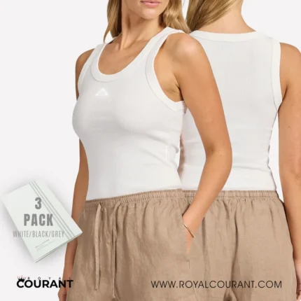 Essential Women's 3-Pack Techfit Ribbed Cotton Tanks