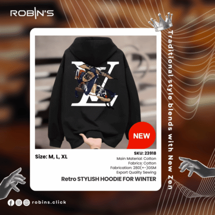 Retro Stylish Hoodie Maroon ৳460 - মেরুন হুডি SKU:25392 | Retro